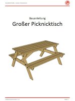Picknicktisch Sparset (Bauanleitung)