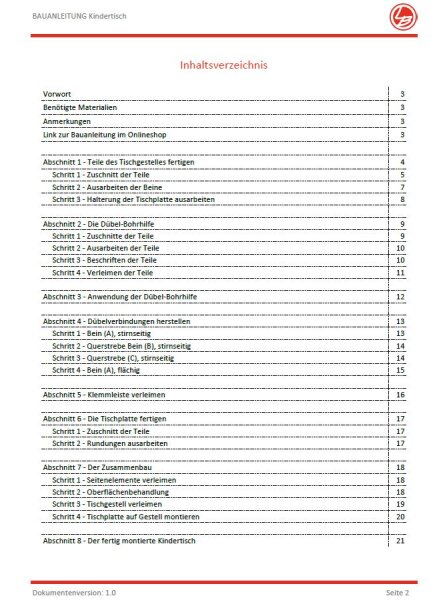 Kindermöbel (Bauanleitung) - Alle drei Möbelstücke