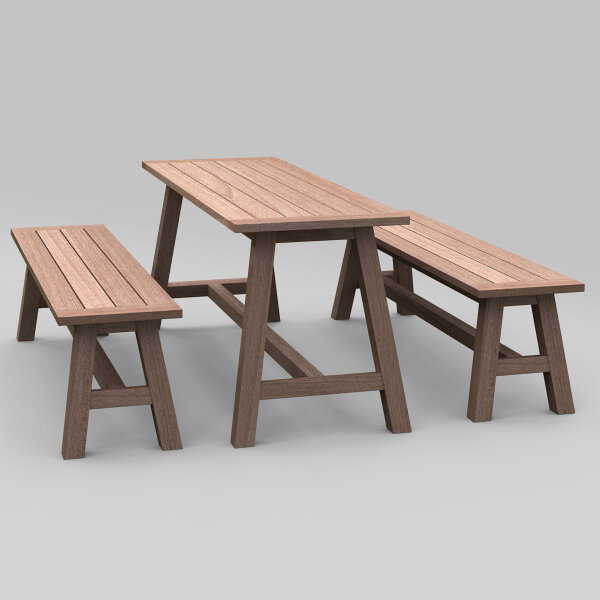 Gartentisch mit Bänken (Bauanleitung)