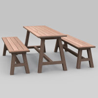 Gartentisch mit Bänken (Bauanleitung)