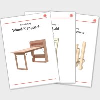 Bundle Klappstuhl und Wand-Klapptisch (Bauanleitung)