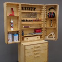 Bohrer-, Fräser- und Werkzeugschrank (Bauanleitung)