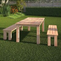 Gartentisch mit Bank (Bauanleitung)